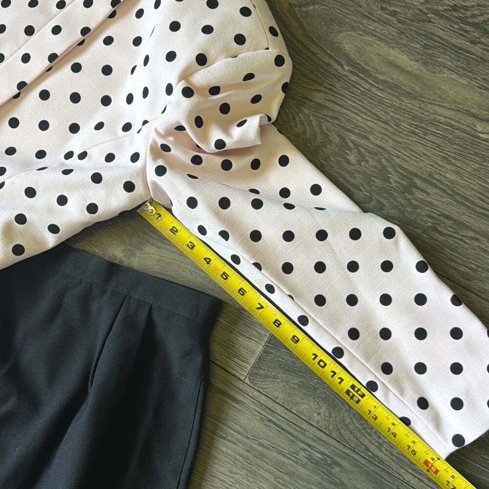 Vintage Kasper ASL Polka Dot Skirt Suit Sz 8 Blush Pink Black Barbiecore 90’s - Picture 9 of 16